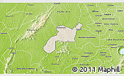 Shaded Relief 3D Map of Mponua, physical outside