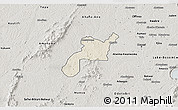 Shaded Relief 3D Map of Mponua, semi-desaturated
