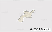 Shaded Relief 3D Map of Mponua, single color outside