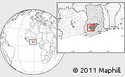 Blank Location Map of Mponua, highlighted country, highlighted parent region