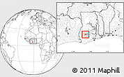 Blank Location Map of Mponua, highlighted parent region, within the entire country