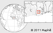 Blank Location Map of Mponua, highlighted parent region