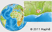 Physical Location Map of Mponua, highlighted parent region