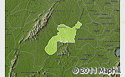 Physical Map of Mponua, darken