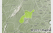 Physical Map of Mponua, semi-desaturated