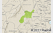 Physical Map of Mponua, shaded relief outside