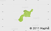 Physical Map of Mponua, single color outside