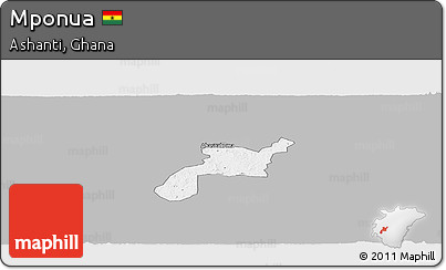Gray Panoramic Map of Mponua, single color outside