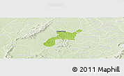 Physical Panoramic Map of Mponua, lighten