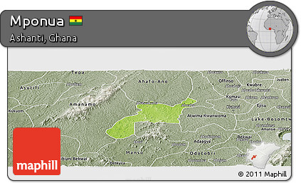 Physical Panoramic Map of Mponua, semi-desaturated