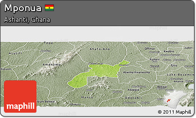 Physical Panoramic Map of Mponua, semi-desaturated