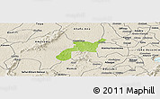 Physical Panoramic Map of Mponua, shaded relief outside
