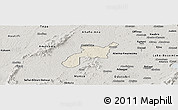 Shaded Relief Panoramic Map of Mponua, semi-desaturated