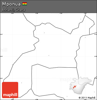 Blank Simple Map of Mponua, no labels