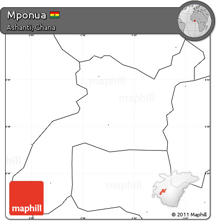 Blank Simple Map of Mponua, no labels