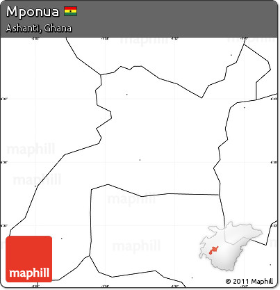 Blank Simple Map of Mponua, no labels