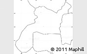 Blank Simple Map of Mponua, no labels