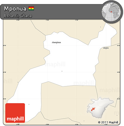 Classic Style Simple Map of Mponua