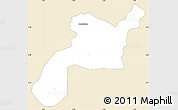Classic Style Simple Map of Mponua, single color outside
