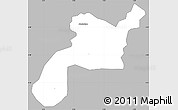 Gray Simple Map of Mponua, single color outside