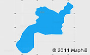 Political Simple Map of Mponua, single color outside