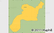 Savanna Style Simple Map of Mponua, single color outside