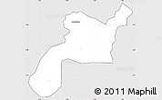 Silver Style Simple Map of Mponua, cropped outside
