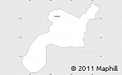 Silver Style Simple Map of Mponua, single color outside