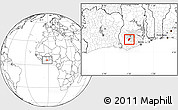 Blank Location Map of Odotobri, highlighted parent region