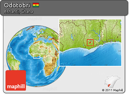 Physical Location Map of Odotobri