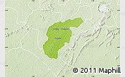 Physical Map of Odotobri, lighten