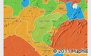 Physical Map of Odotobri, political outside