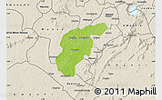 Physical Map of Odotobri, shaded relief outside