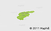 Physical Panoramic Map of Odotobri, single color outside