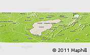 Shaded Relief Panoramic Map of Odotobri, physical outside