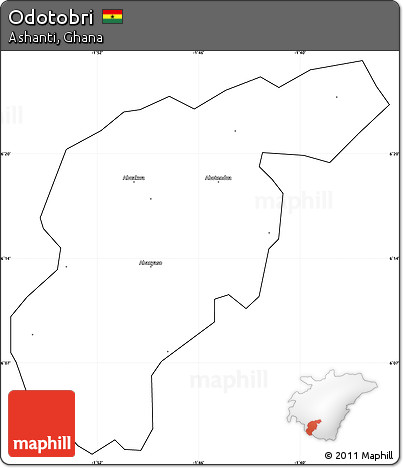 Blank Simple Map of Odotobri, cropped outside