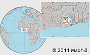 Gray Location Map of Offinso, highlighted parent region