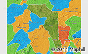 Satellite Map of Offinso, political outside