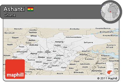 Classic Style Panoramic Map of Ashanti