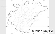 Blank Simple Map of Ashanti, cropped outside, no labels