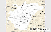 Classic Style Simple Map of Ashanti