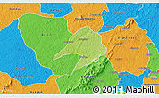 Physical 3D Map of Tepa, political outside