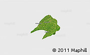 Satellite 3D Map of Tepa, single color outside