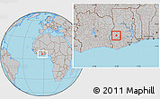 Gray Location Map of Tepa