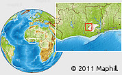 Physical Location Map of Tepa, highlighted parent region
