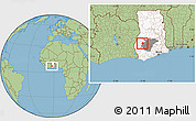 Savanna Style Location Map of Tepa, highlighted country, highlighted parent region