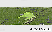 Physical Panoramic Map of Tepa, darken