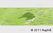 Satellite Panoramic Map of Tepa, physical outside