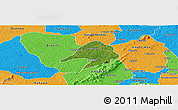 Satellite Panoramic Map of Tepa, political outside