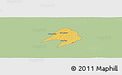 Savanna Style Panoramic Map of Tepa, single color outside